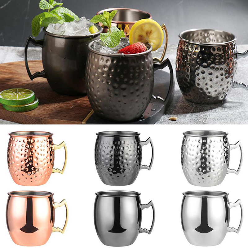 Copper Cocktail Mug - 1Pcs 530ml Stainless Steel Moscow Mule