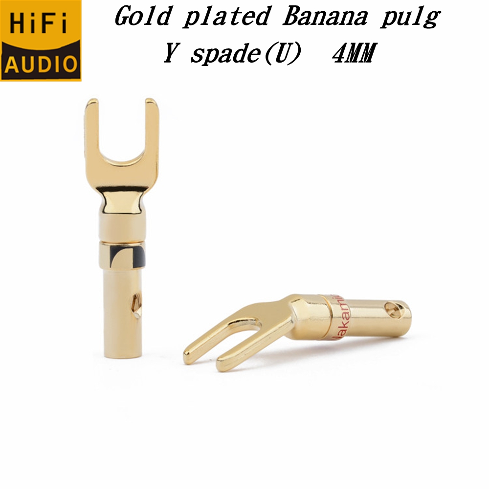 Gold Cutlery Flatware - 4Pcs Gold plated Y U Shape