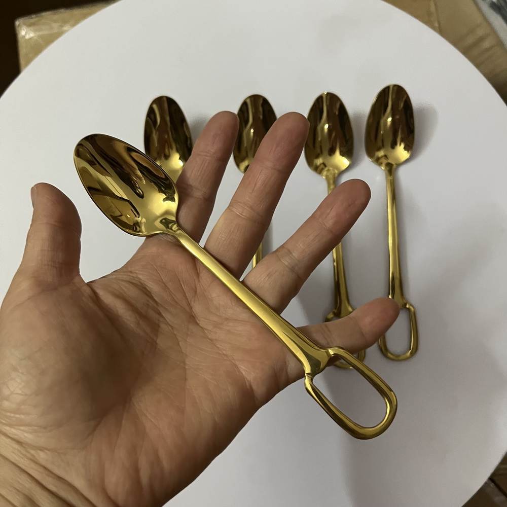 Gold Cutlery Flatware - 304 Stainless Steel Cutlery with Hanging