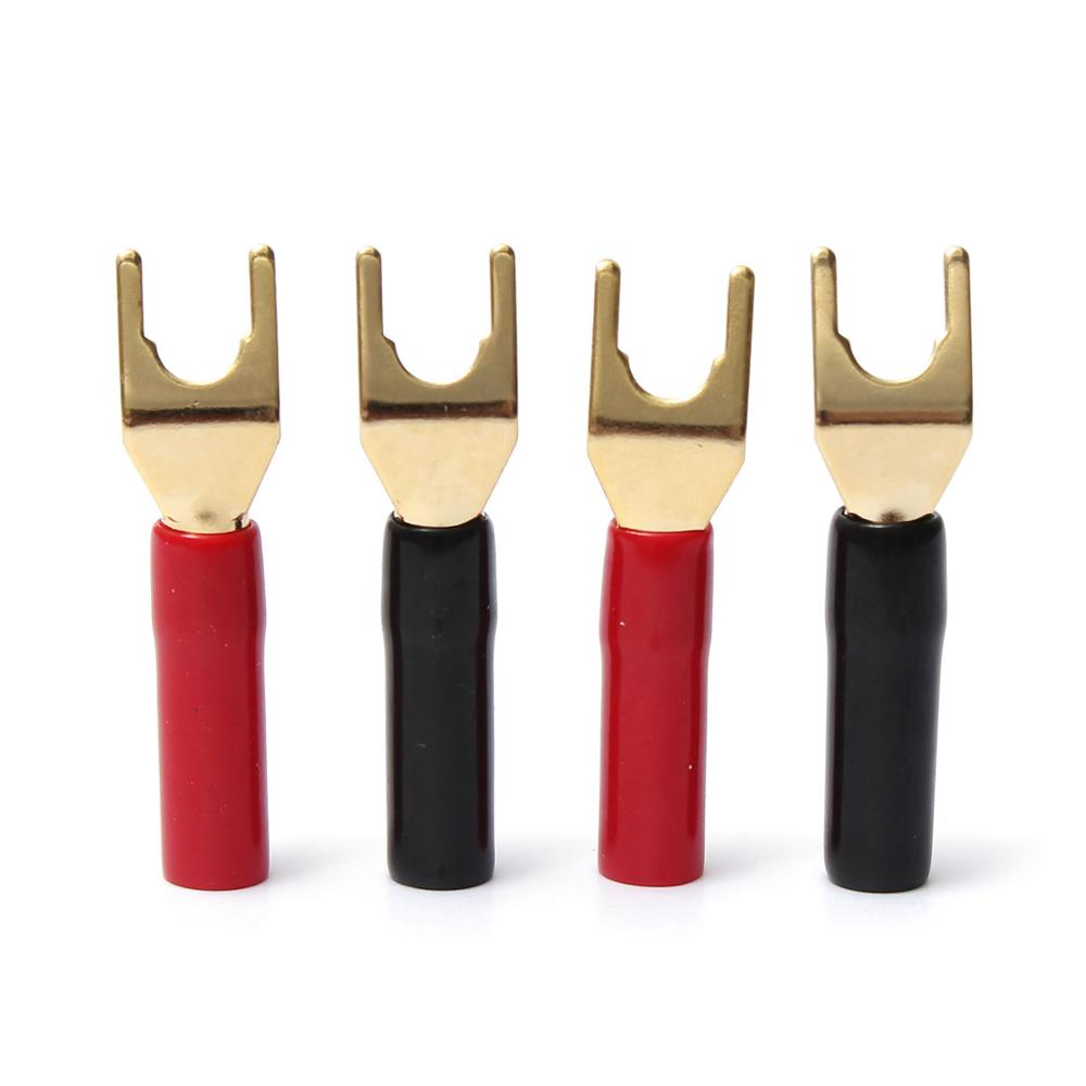 Gold Cutlery Flatware - 4Pcs Y-style Spade Banana Plug Gold