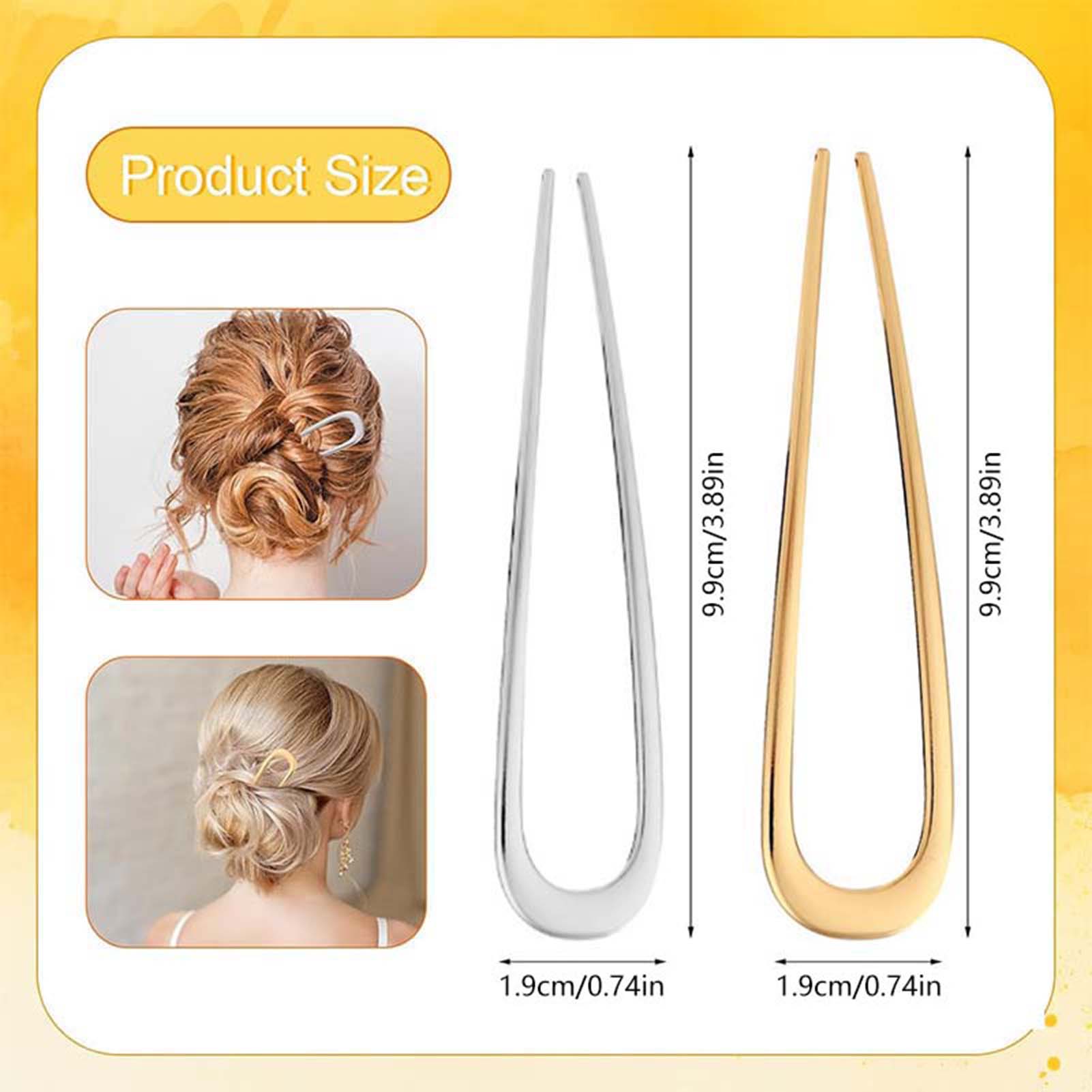 French U Shaped Hair Pins Vint - Gold Cutlery Flatware ulasan dan harga
