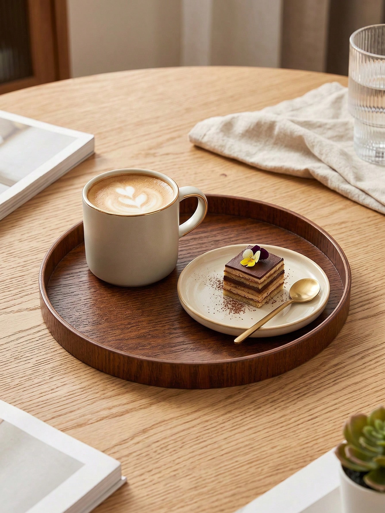 1pc/3pcs Natural Wooden Servin - Wooden Serving Tray ulasan dan harga