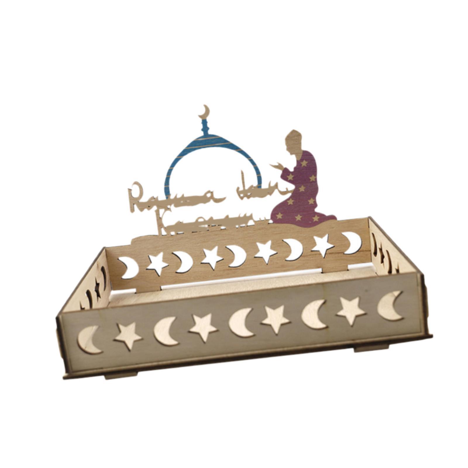 Islamic Moon Star Wooden Tray  - Wooden Serving Tray ulasan dan harga