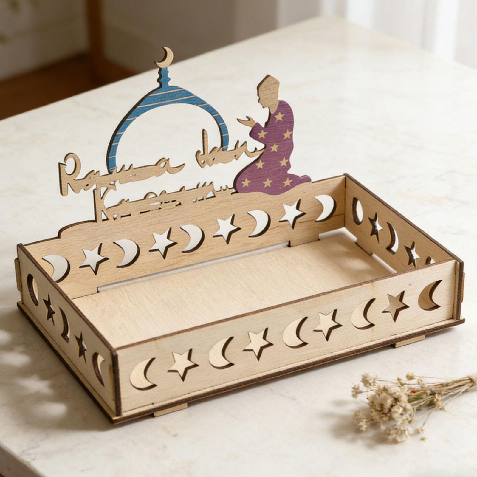 Islamic Moon Star Wooden Tray  - Wooden Serving Tray ulasan dan harga