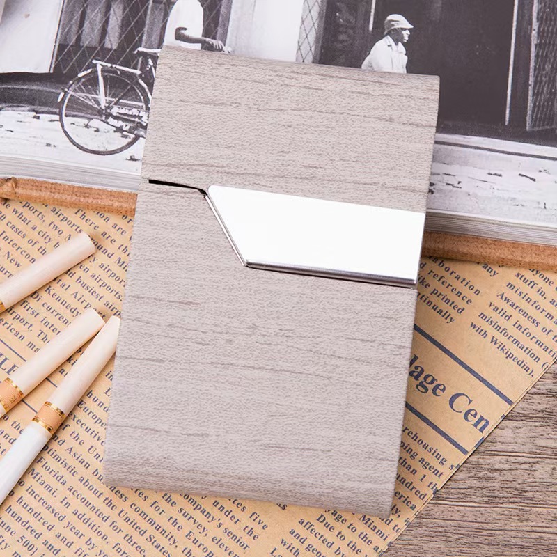 7 Slot Stainless Steel Cigaret - Leather Card Wallet ulasan dan harga