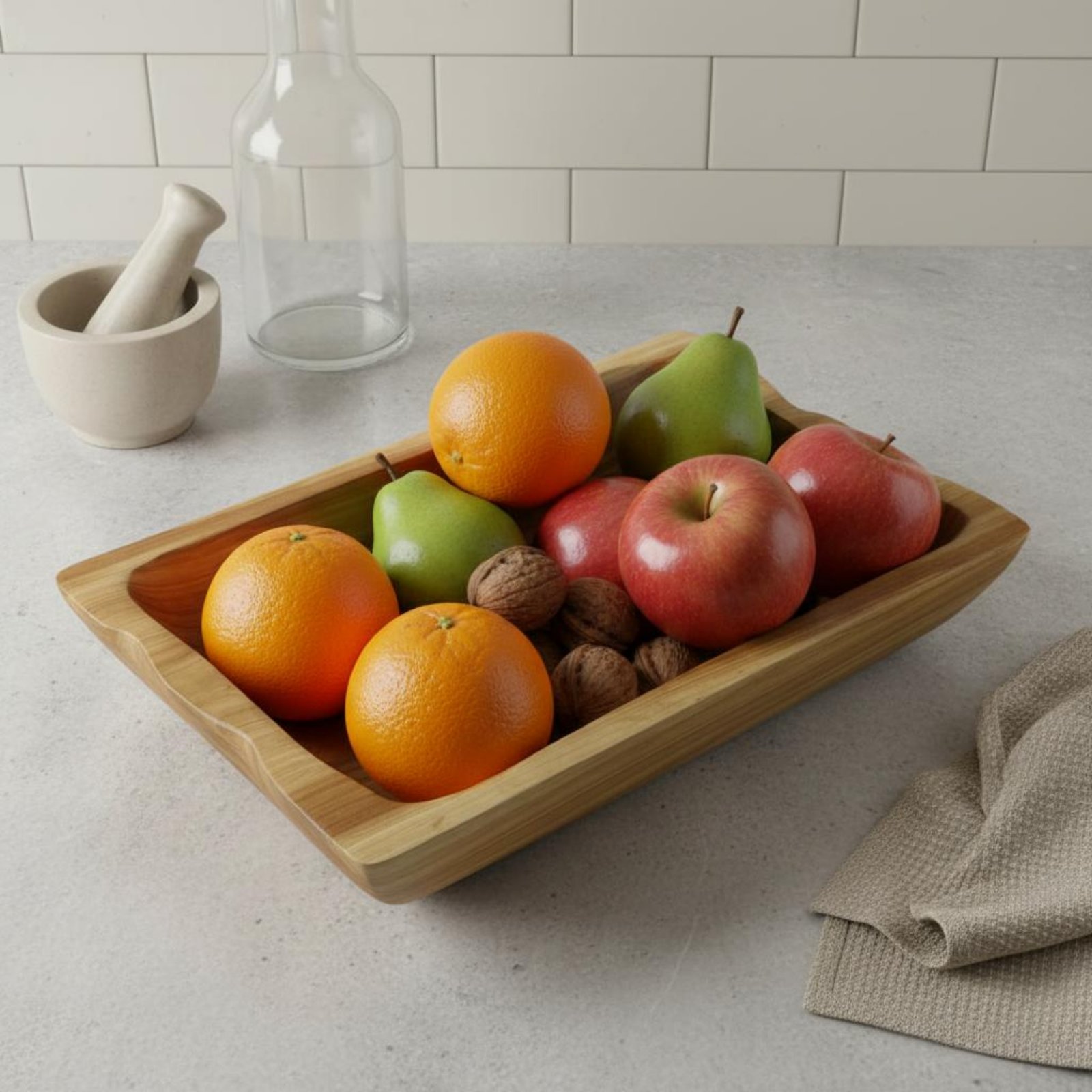 Hardwood Wood Storage Basin La - Wooden Serving Tray ulasan dan harga