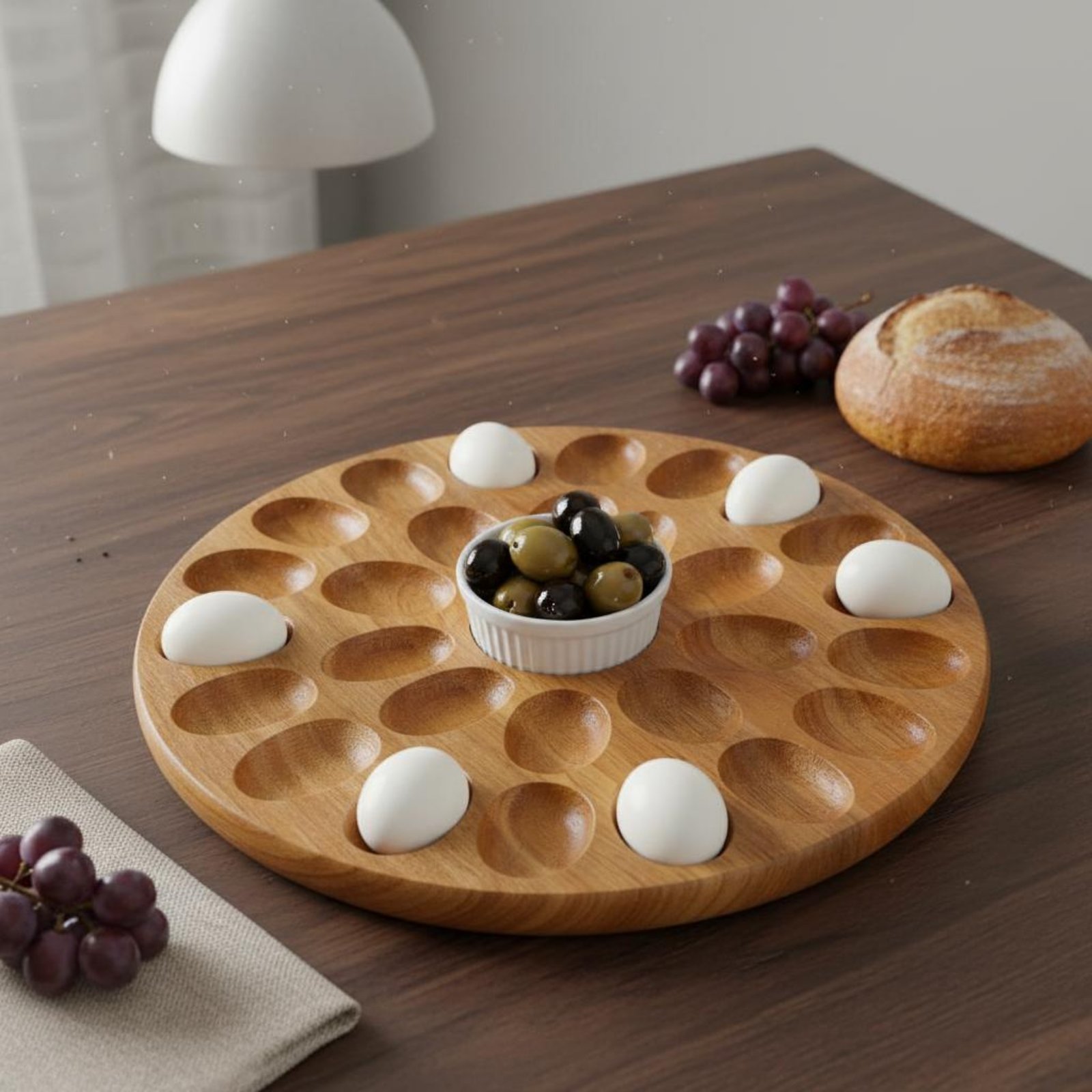 Reversible Wooden Oval Tray Na - Wooden Serving Tray ulasan dan harga