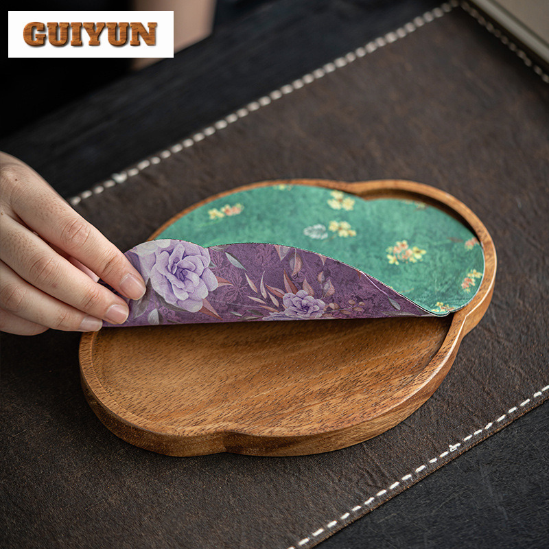 Handmade Walnut Wood Tea Tray  - Wooden Serving Tray ulasan dan harga