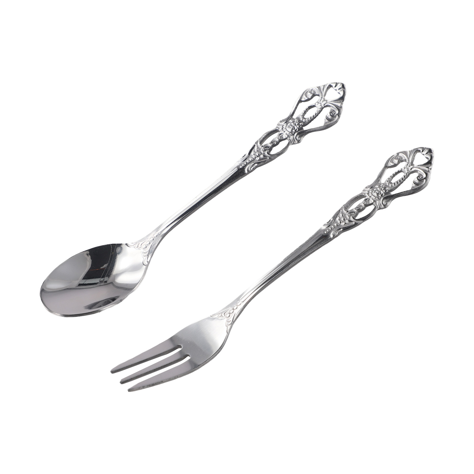1 Pair Vintage Gold Spoon Fork - Gold Cutlery Flatware ulasan dan harga