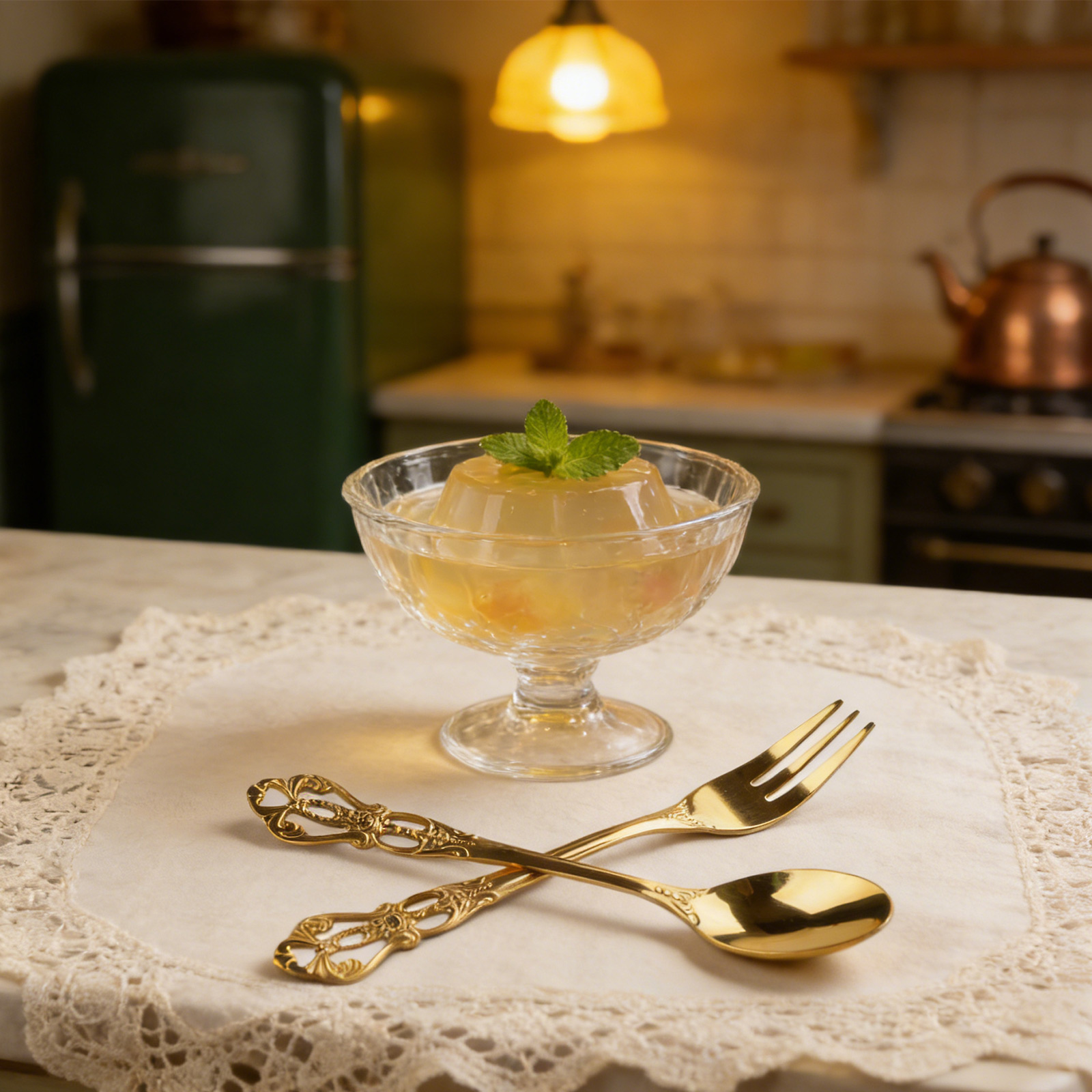 1 Pair Vintage Gold Spoon Fork - Gold Cutlery Flatware ulasan dan harga