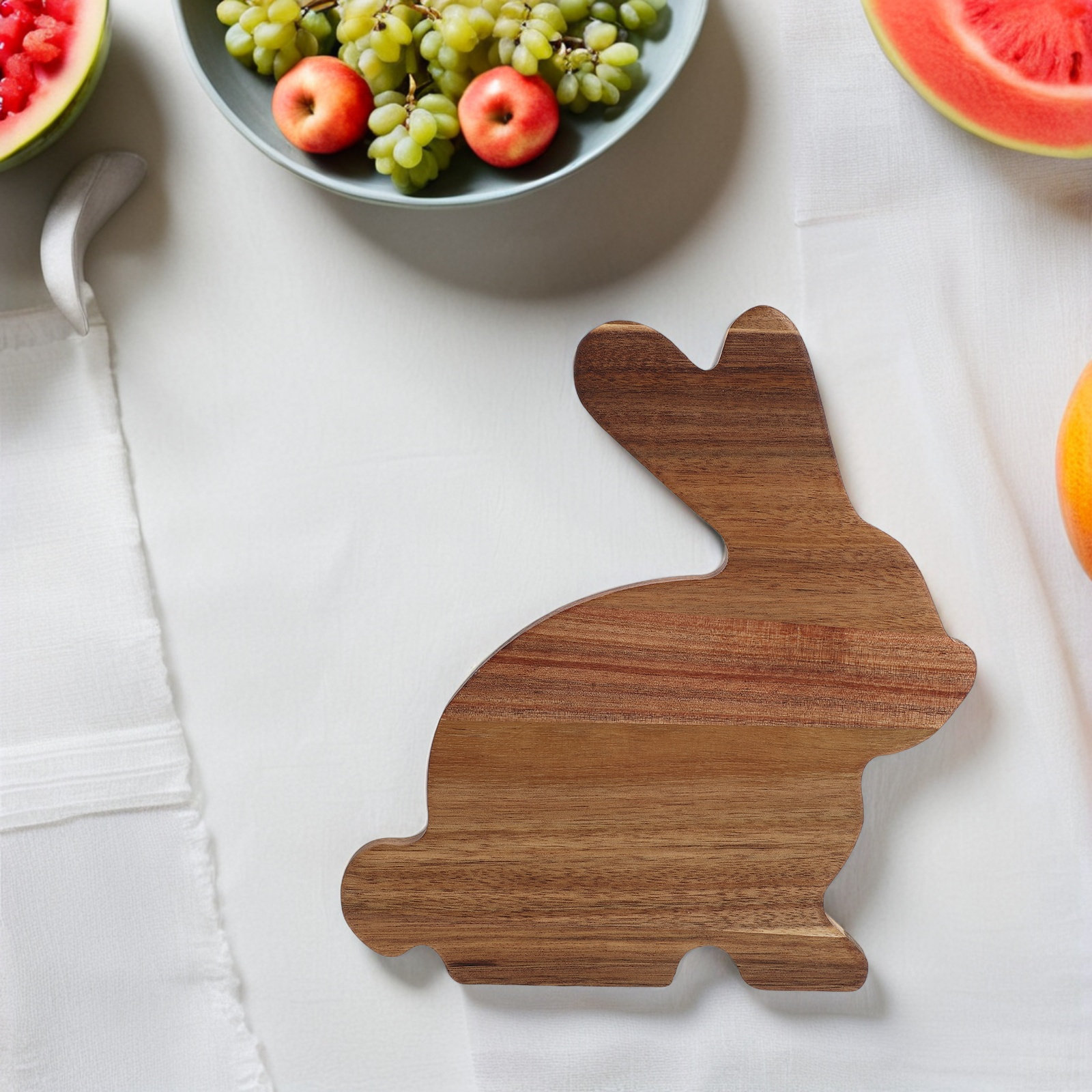 Bunny Shaped Wood Serving Plat - Wooden Serving Tray ulasan dan harga