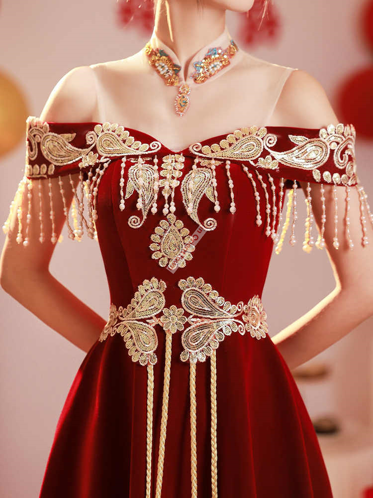 Chinese Style Toast Dress Brid - Luxury Lifestyle Dress ulasan dan harga