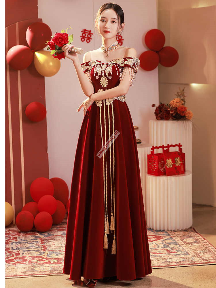 Chinese Style Toast Dress Brid - Luxury Lifestyle Dress ulasan dan harga