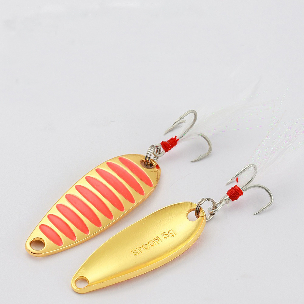 Fishing Lure Spoon 5g 7g 10g 1 - Gold Cutlery Flatware ulasan dan harga