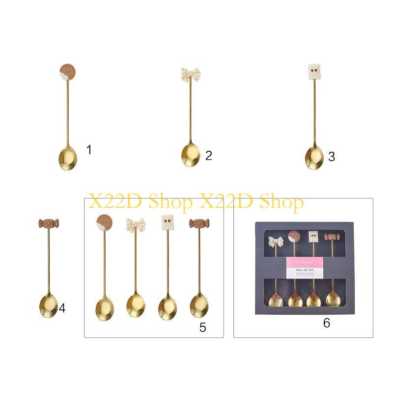 X22D Gold Plated Dessert Spoon - Gold Cutlery Flatware ulasan dan harga