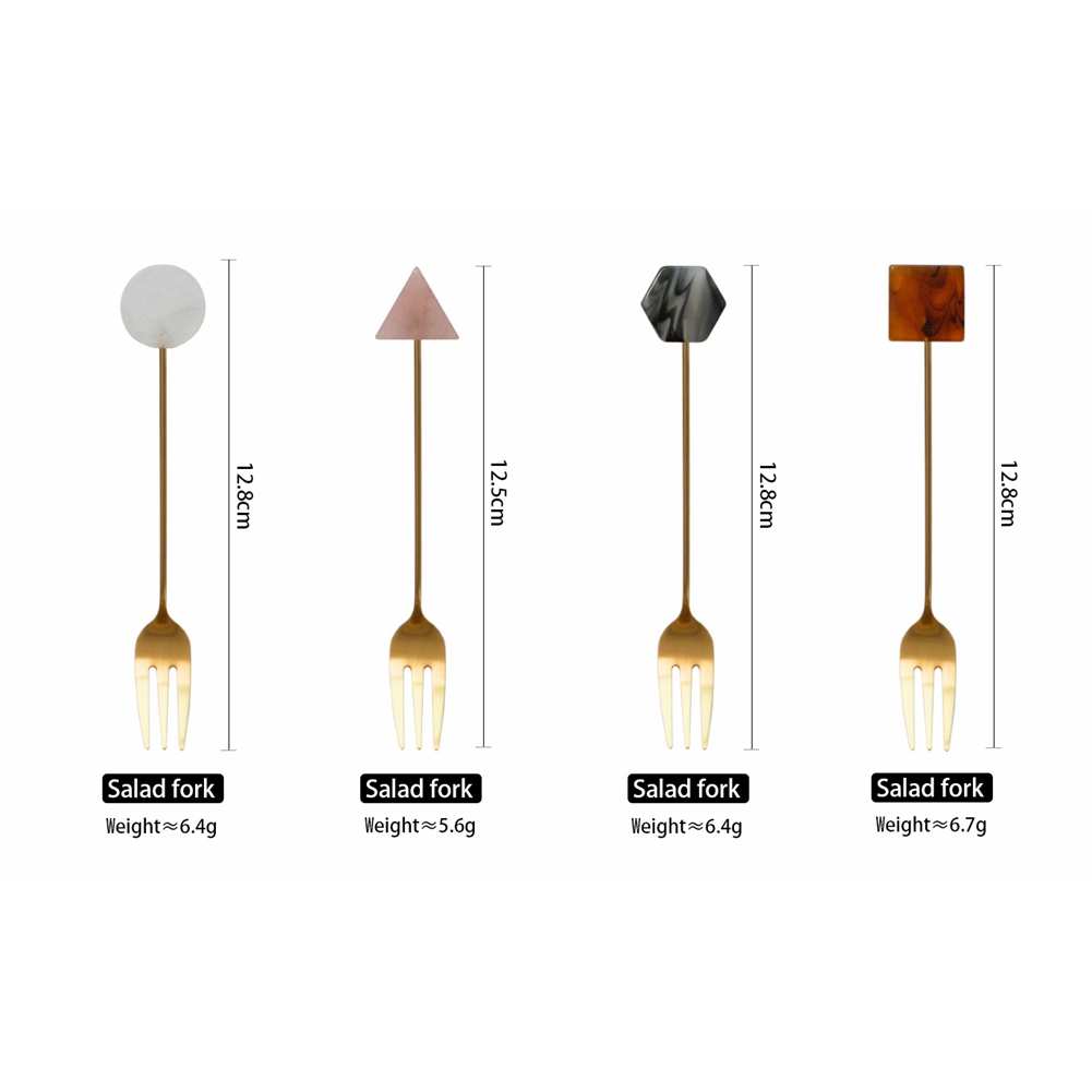 4pcs Stainless Steel Small Spo - Gold Cutlery Flatware ulasan dan harga