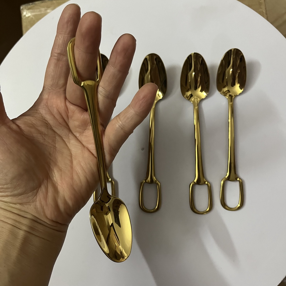 304 Stainless Steel Cutlery wi - Gold Cutlery Flatware ulasan dan harga