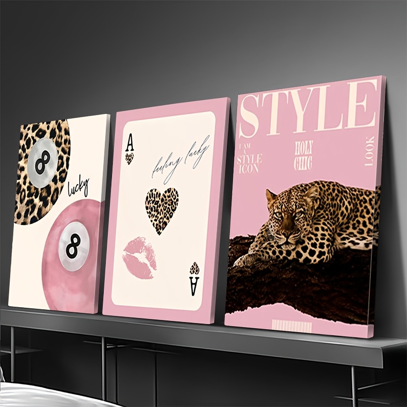 3pcs Leopard Cheetah Canvas Wa - Quiet Luxury Lifestyle ulasan dan harga