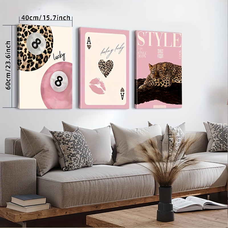 3pcs Leopard Cheetah Canvas Wa - Quiet Luxury Lifestyle ulasan dan harga