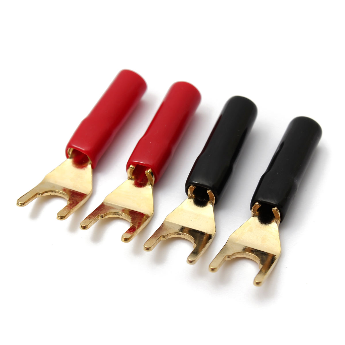 4Pcs Y-style Spade Banana Plug - Gold Cutlery Flatware ulasan dan harga