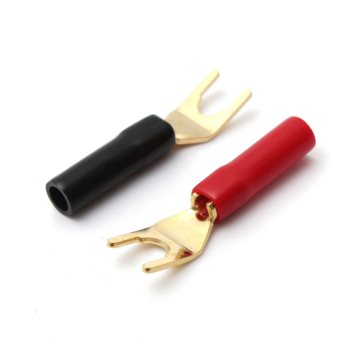 4Pcs Y-style Spade Banana Plug - Gold Cutlery Flatware ulasan dan harga