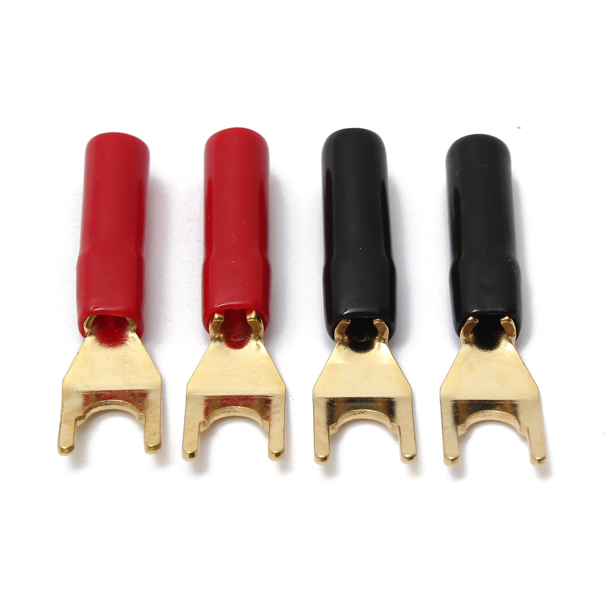 4Pcs Y-style Spade Banana Plug - Gold Cutlery Flatware ulasan dan harga