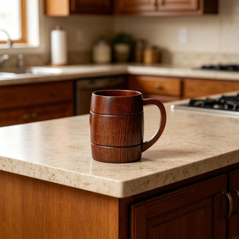 Elegant Wooden Beer Mug 270ml  - Copper Cocktail Mug ulasan dan harga