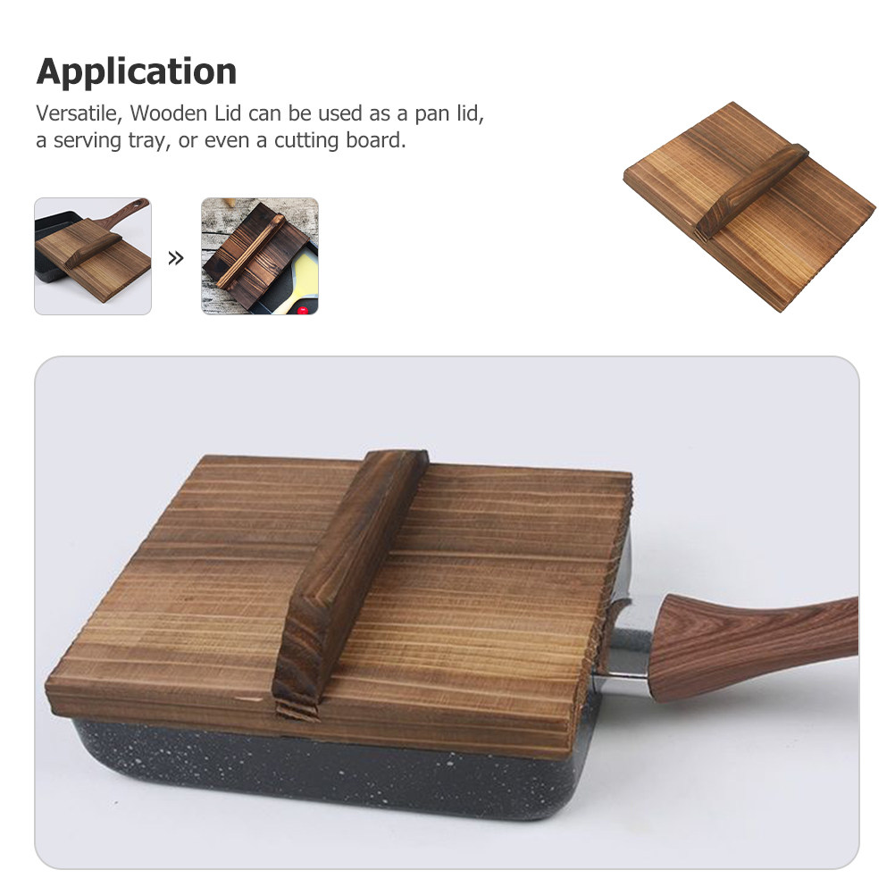 Wooden Pan Lid Kitchen Japanes - Wooden Serving Tray ulasan dan harga