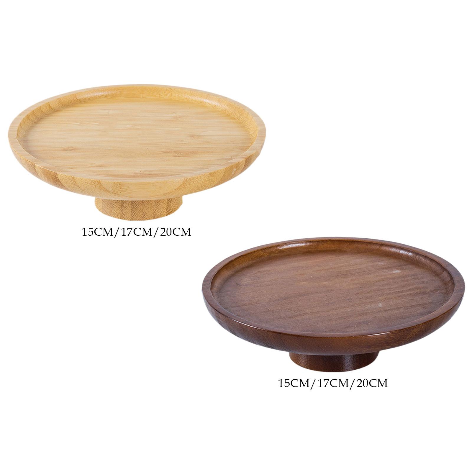 Wood Cake Stand Fruit Serving  - Wooden Serving Tray ulasan dan harga
