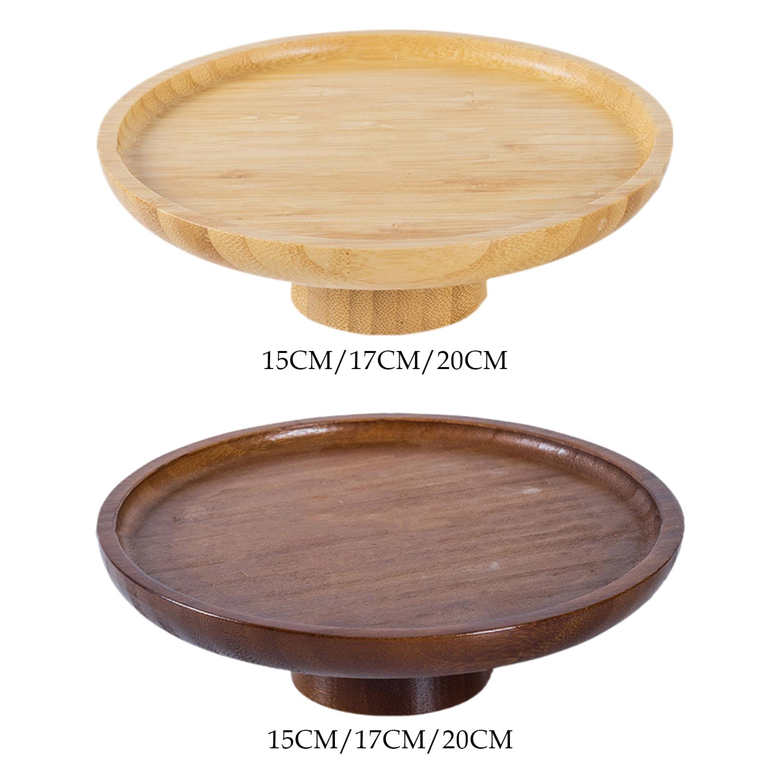 Wood Cake Stand Fruit Serving  - Wooden Serving Tray ulasan dan harga