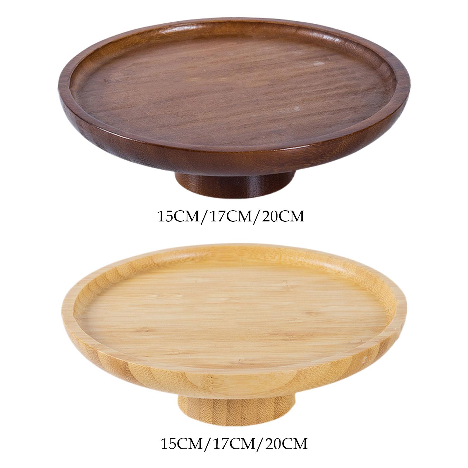 Wood Cake Stand Fruit Serving  - Wooden Serving Tray ulasan dan harga