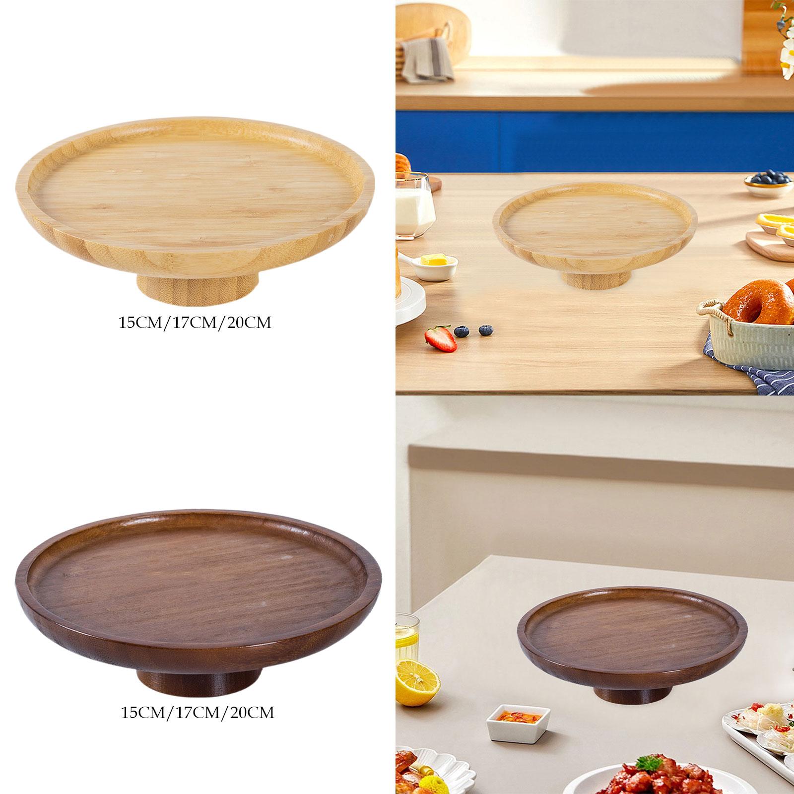 Wood Cake Stand Fruit Serving  - Wooden Serving Tray ulasan dan harga