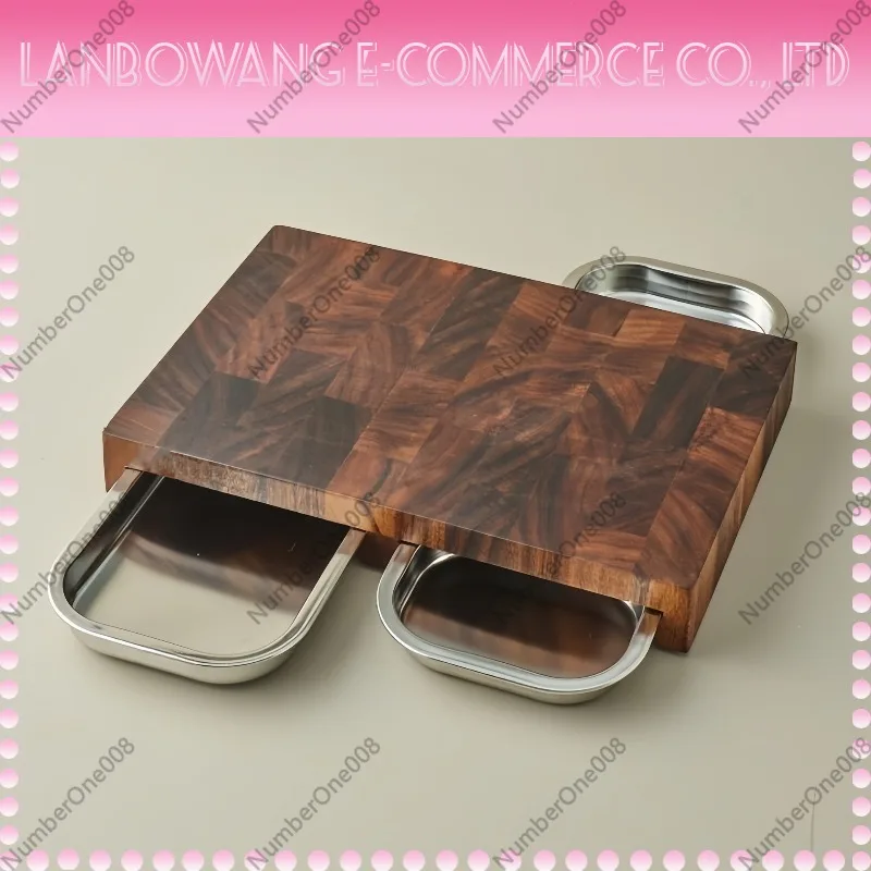Walnut Cutting Board with Stai - Wooden Serving Tray ulasan dan harga