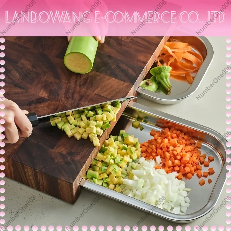 Walnut Cutting Board with Stai - Wooden Serving Tray ulasan dan harga